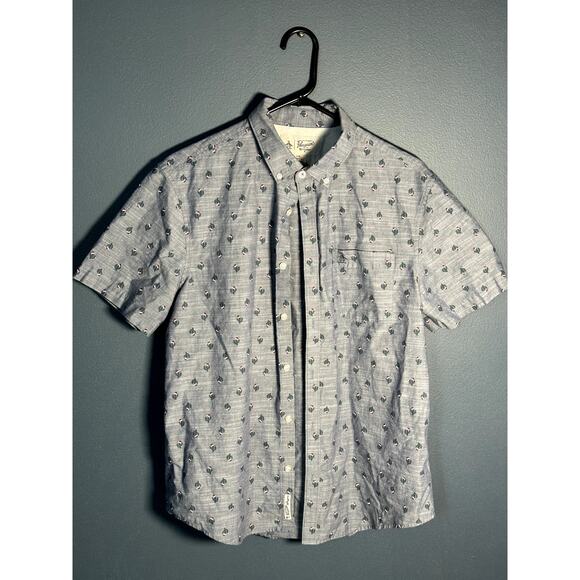 Penguin Other - Penguin MunsingWear Mens Bluish/Gray Button Down Large Short Sleeve Shirt